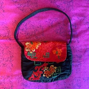 Vintage silk snap purse